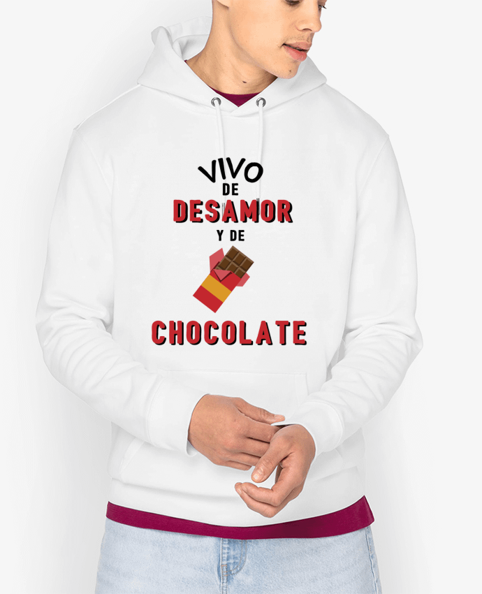 Hoodie Vivo de desamor y de chocolate Par tunetoo