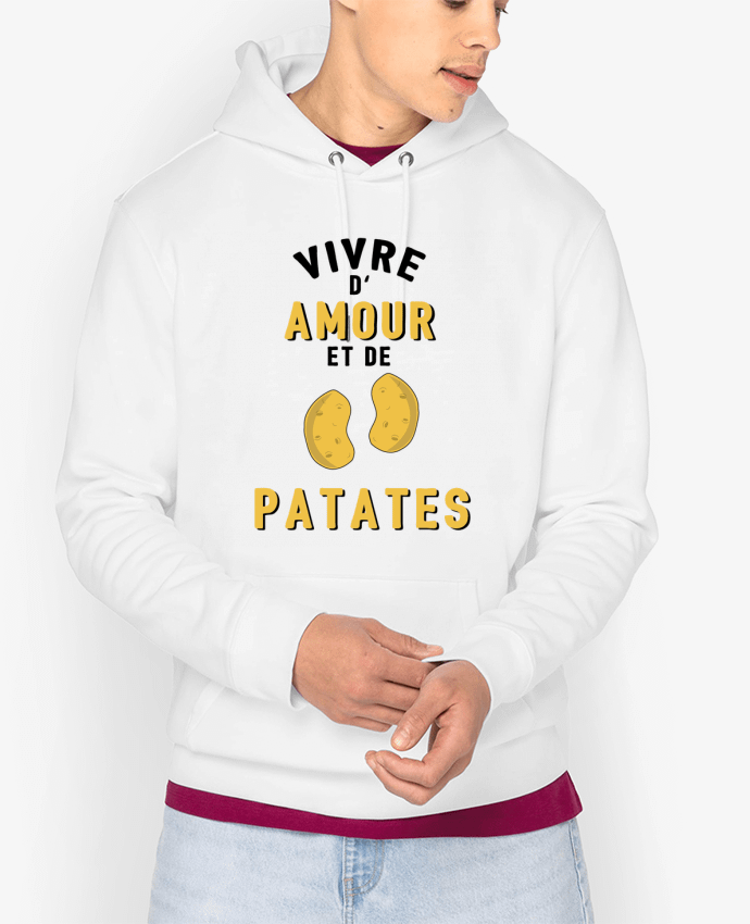 Hoodie Vivre d'amour et de patates Par tunetoo