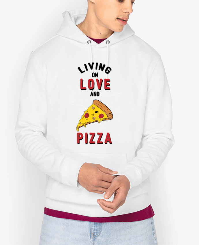 Hoodie Living on love and pizza Par tunetoo