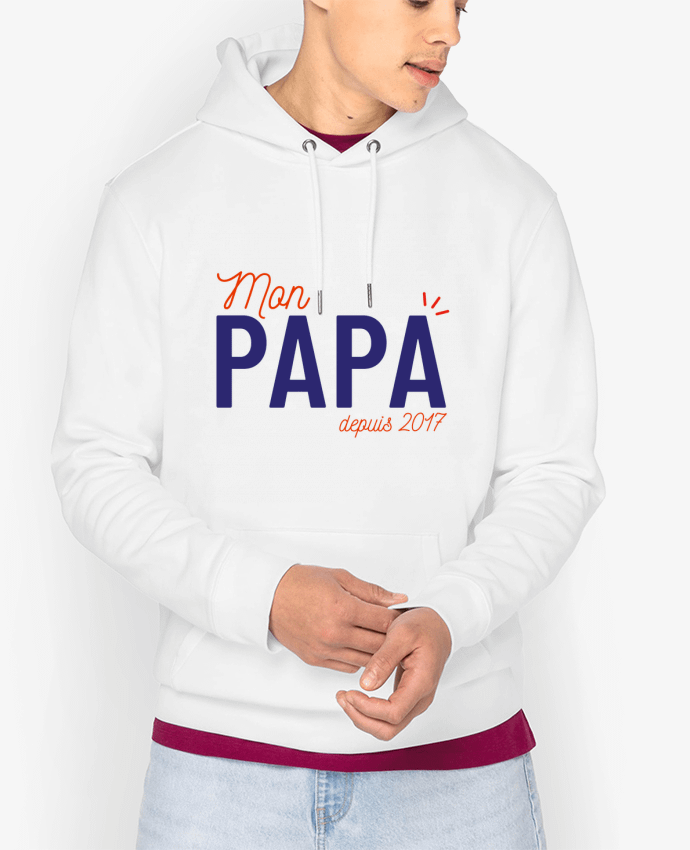 Hoodie Mon papa depuis 2017 Par arsen