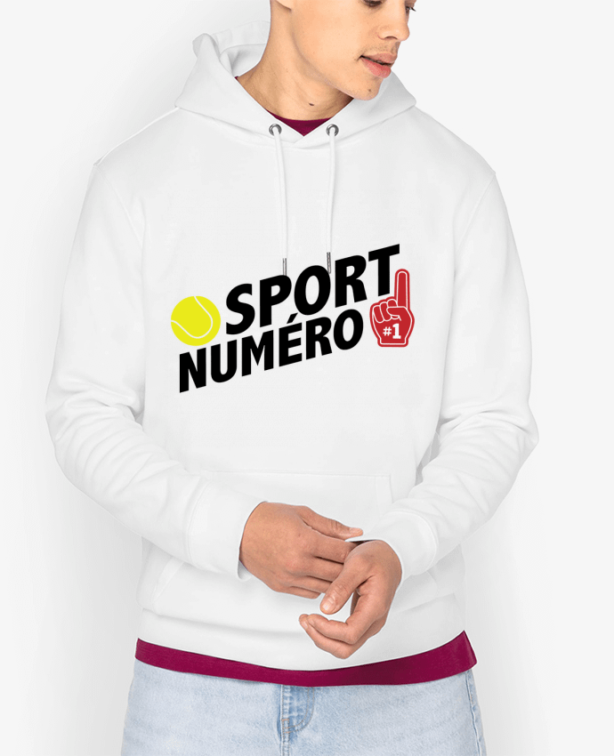 Hoodie Sport numéro 1 tennis Par tunetoo