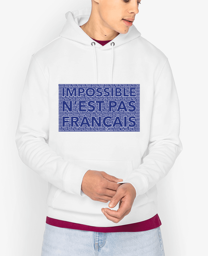 Hoodie Impossible n'est pas français Par tunetoo