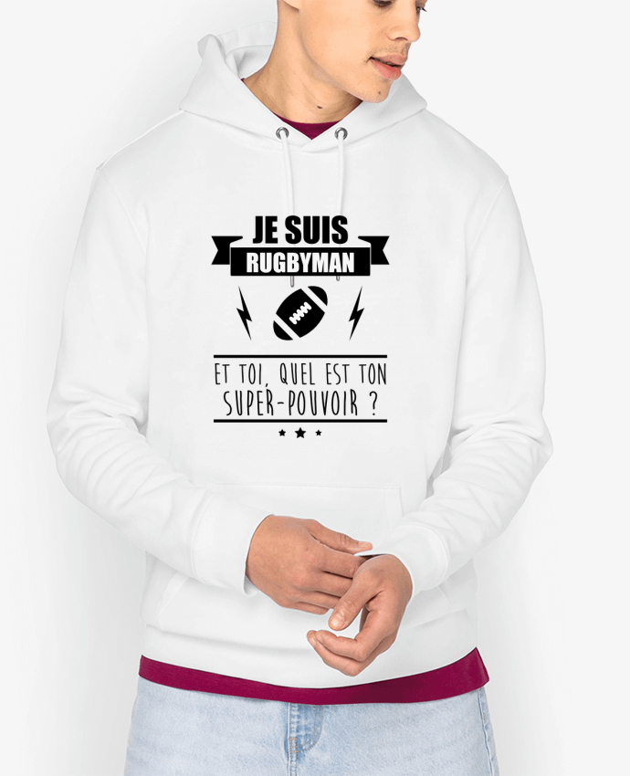 Hoodie Je suis rugbyman et toi, quel est ton super-pouvoir ? Par Benichan