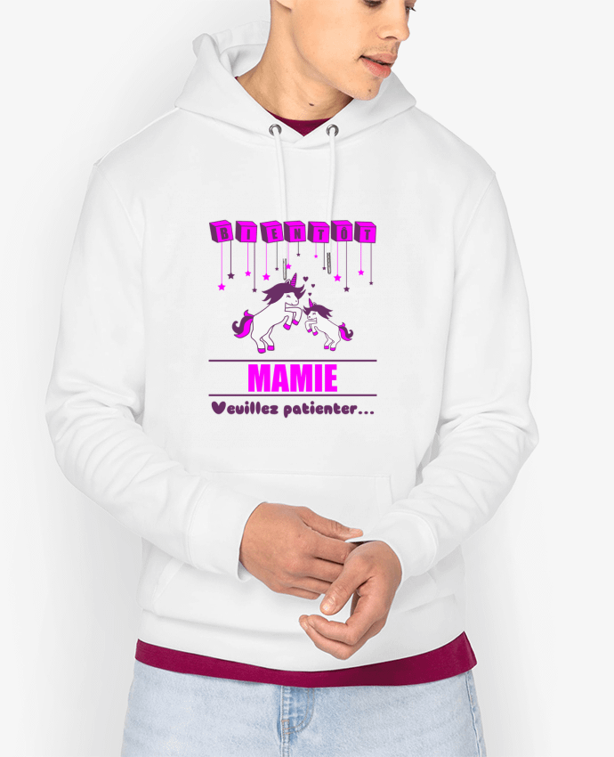 Hoodie Bientôt Mamie, licorne Par Benichan