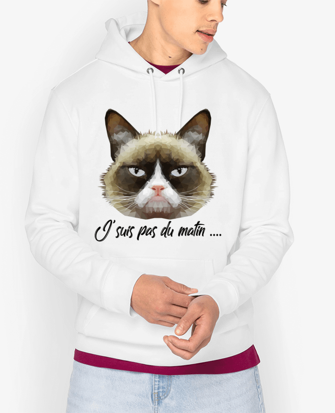 Hoodie je suis pas du matin Par DesignMe