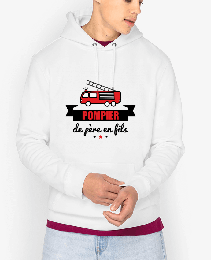 Hoodie Pompier de père en fils, pompier Par Benichan