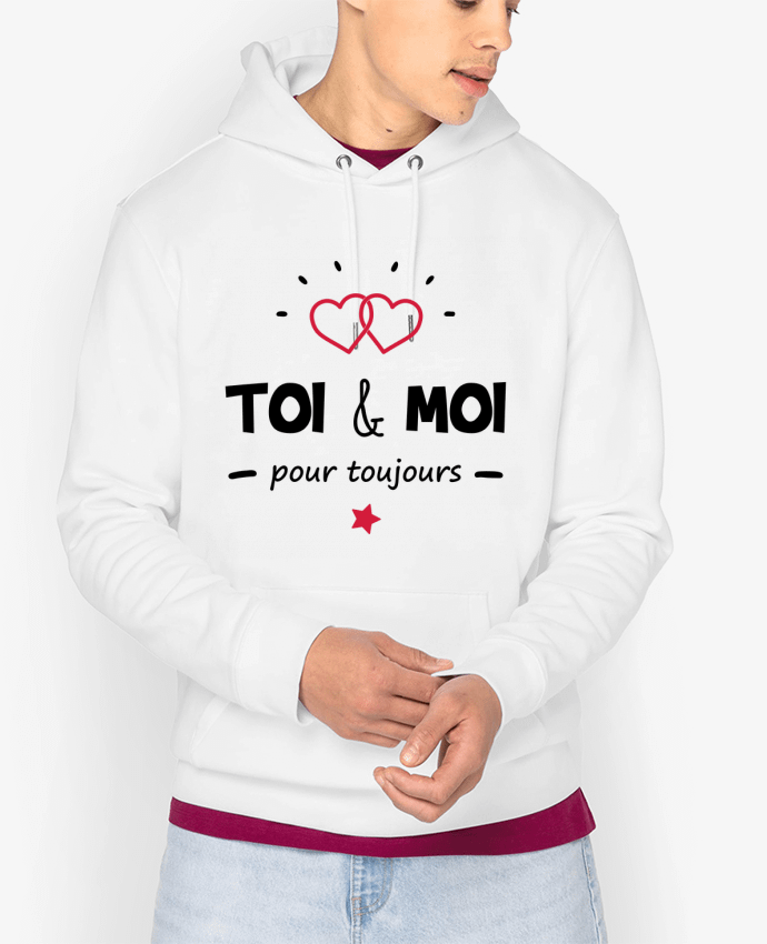 Hoodie Toi et moi pour toujours Par tunetoo