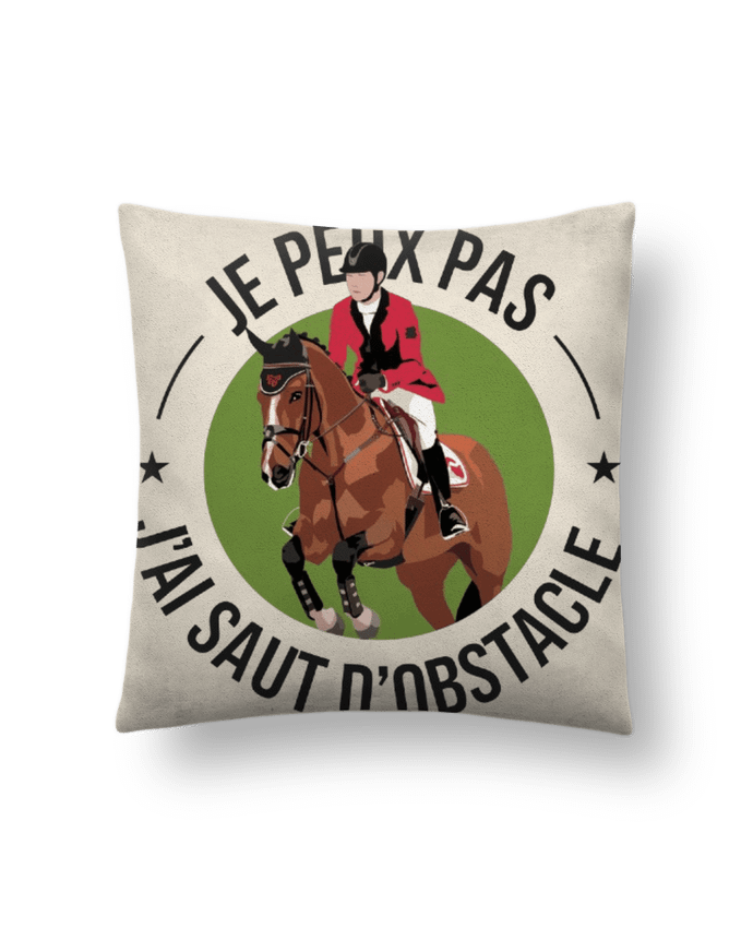 Coussin suédine je peux pas j'ai saut d'obstacle par bwilfy