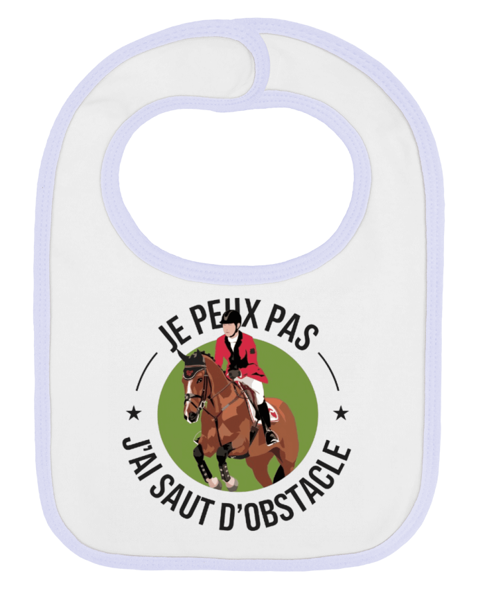 Bavoir bébé uni je peux pas j'ai saut d'obstacle par bwilfy