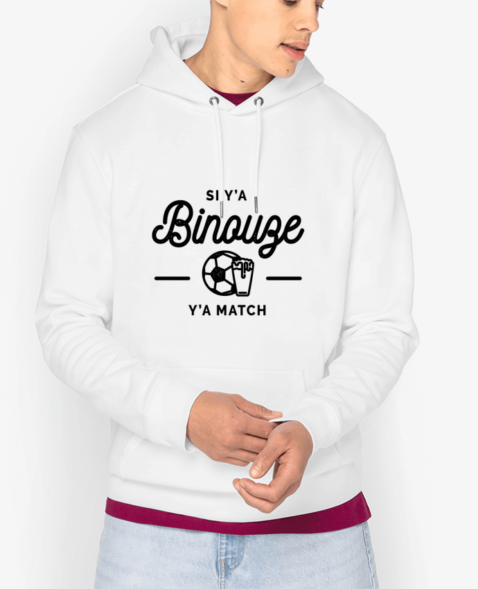 Hoodie Si y'a bineuse y'a match Par Rustic