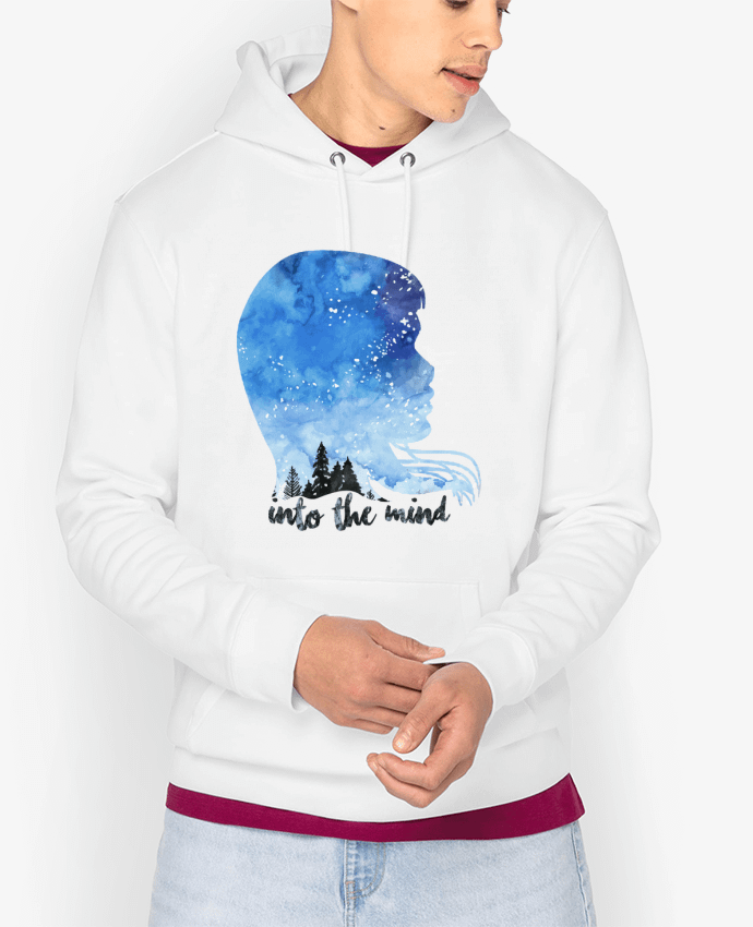 Hoodie PROFIL AQUARELLE NUIT -INTO THE MIND Par icône