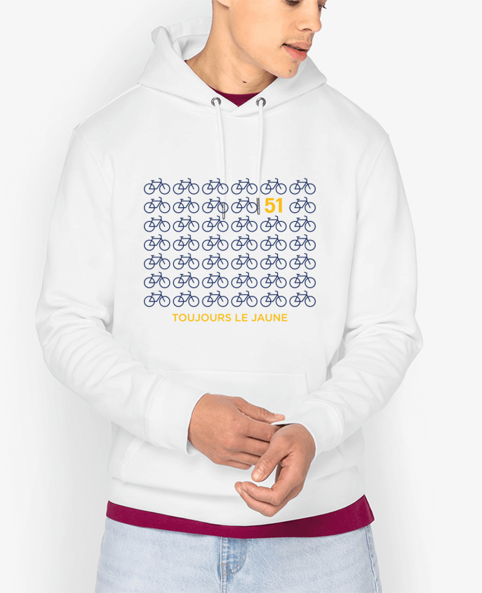 Hoodie Toujours le jaune - Cyclisme Par tunetoo