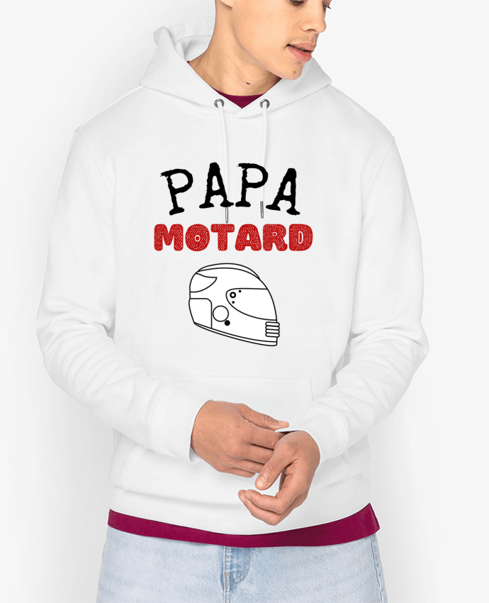 Hoodie Papa motard idée cadeau humour fête des pères moto Par FAPROD