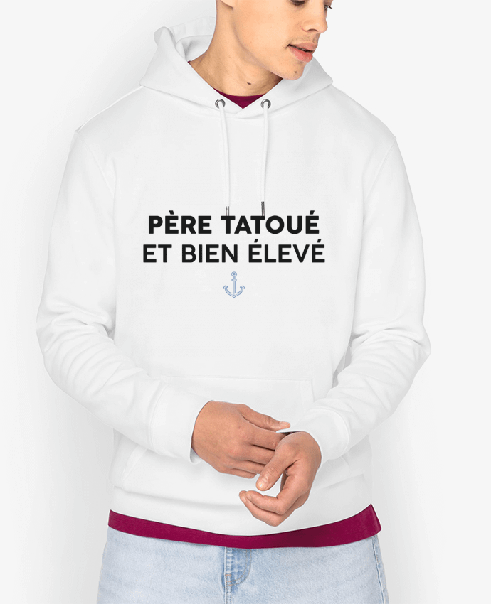 Hoodie Père tatoué et bien élevé Par tunetoo