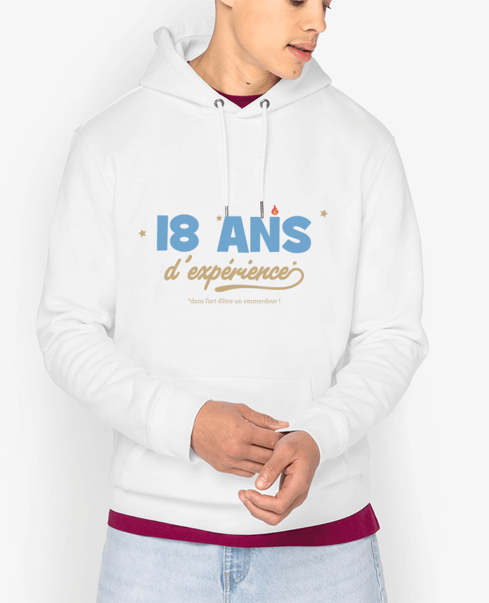 Hoodie 18 ans d'expérience - Anniversaire Par tunetoo