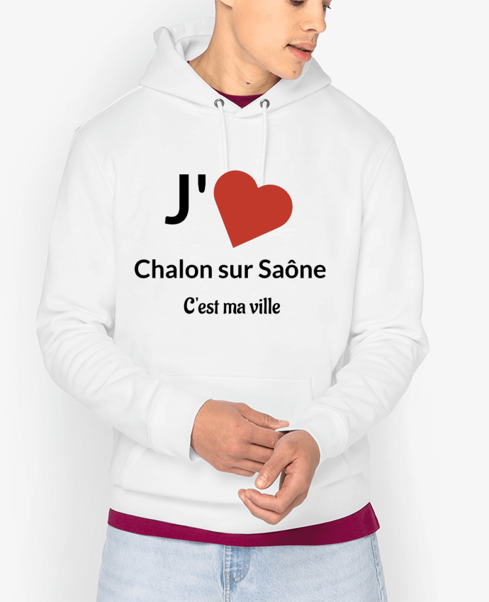 Hoodie J'aime ma ville Chalon sur Saône Par Lewismarquee