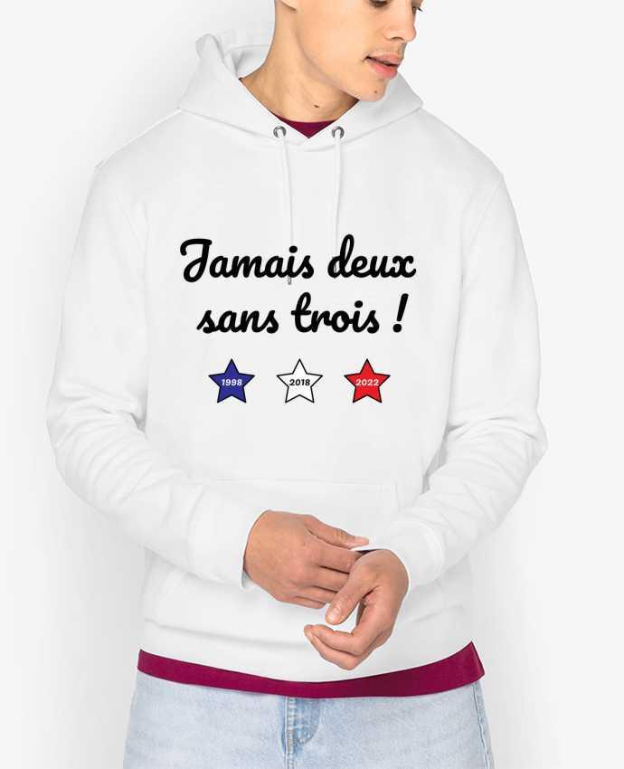 Hoodie Jamais deux sans trois - coupe du monde 2022 Par /wait-design