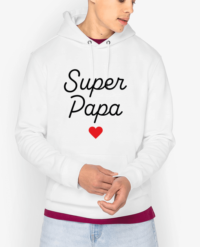 Hoodie Super Papa Par Mademoiselle Polly