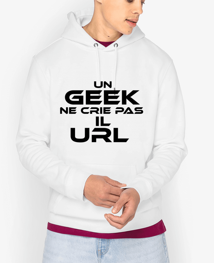 Hoodie un geek il ne crie pas il url noir Par                               