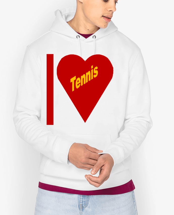 Hoodie I LOVE  TENNIS Par FIRST  STAR