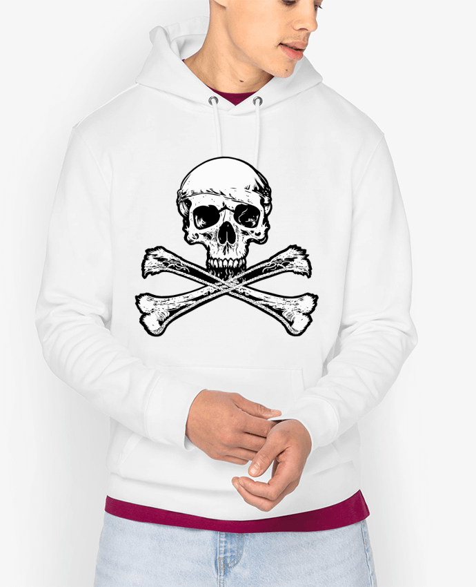 Hoodie Jolly Roger - Drapeau Pirate - Tête de Mort Par Geronimo Gorilla SylverBack