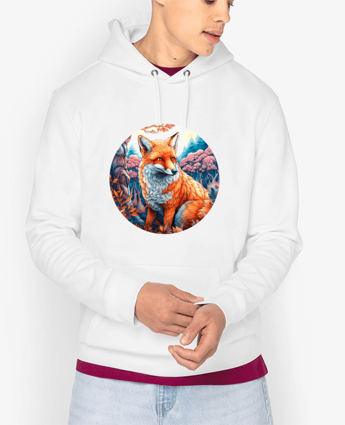 Hoodie loup coloré Par EliseDesign