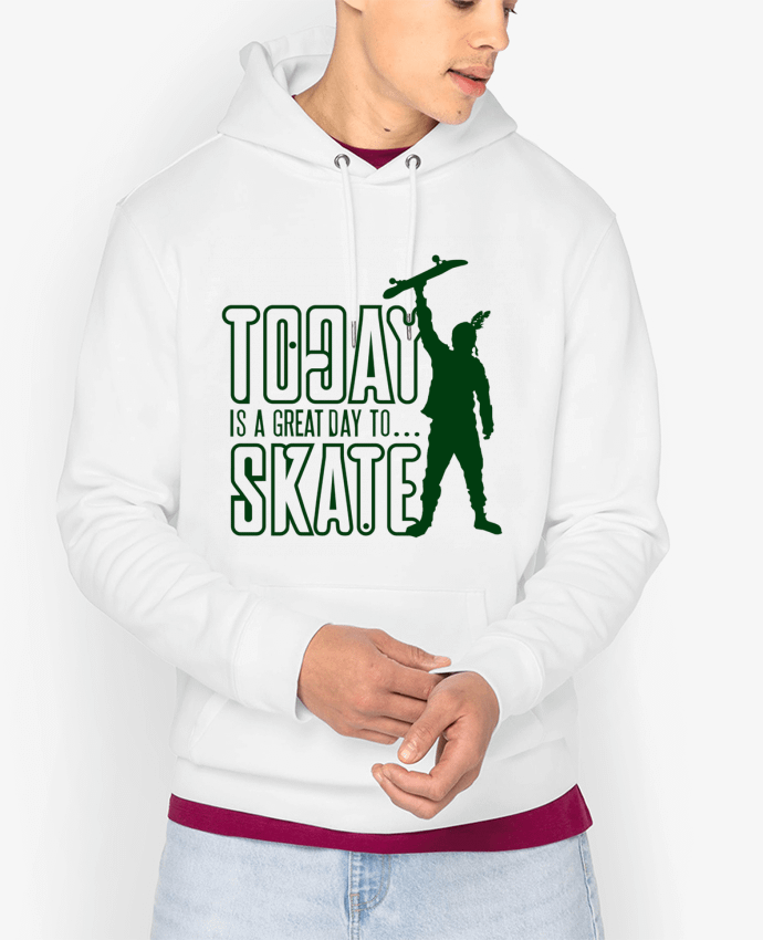 Hoodie Today is a Great Day to Skate - Green Par Geronimo Gorilla SylverBack