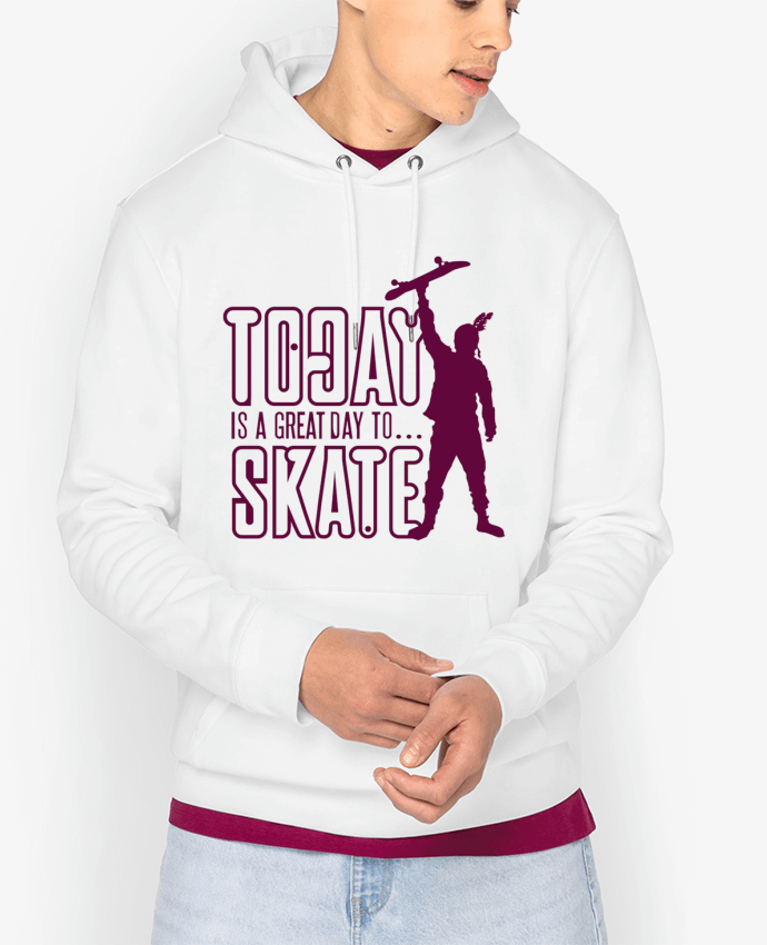 Hoodie Today is a Great Day to Skate - Purple Par Geronimo Gorilla SylverBack