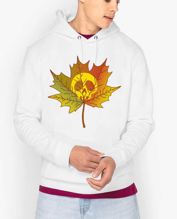 Hoodie Crâne et feuille morte Par LAGUENY