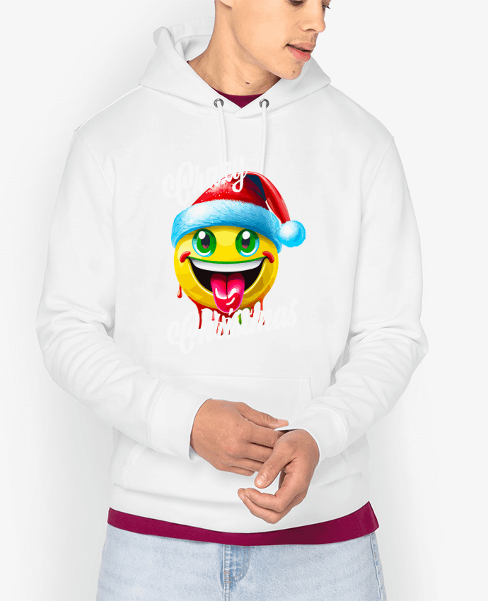 Hoodie Emoji Noël tire la langue. Crazy Christmas Par Featheart