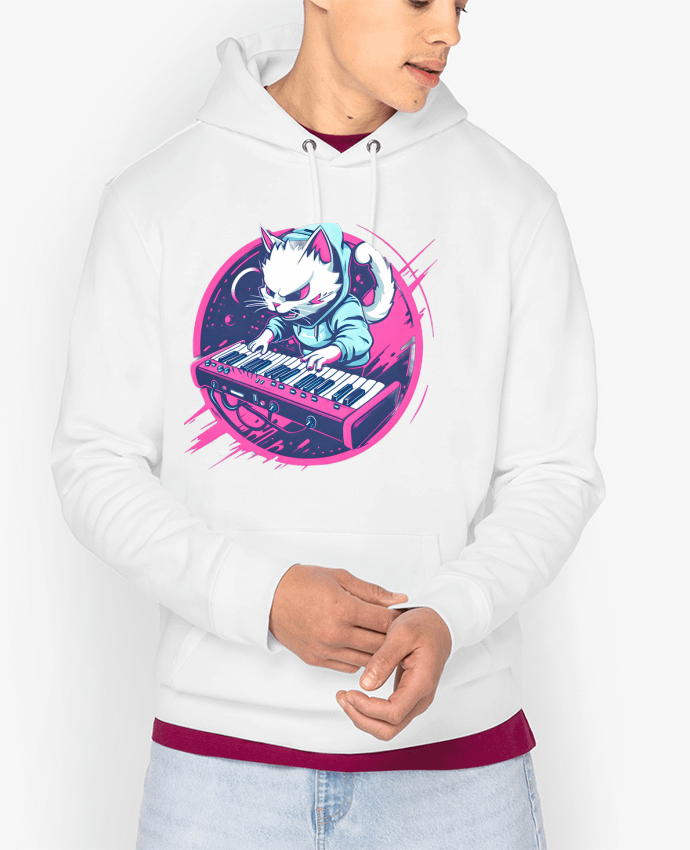 Hoodie SYNTH CAT ELECTRO-POP Par PhilK