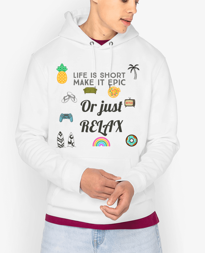 Hoodie Life is Short Par Eslava