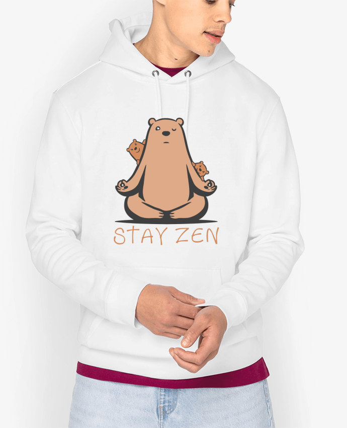 Hoodie ours yoga zen Par Bertrand CutOriginalArt