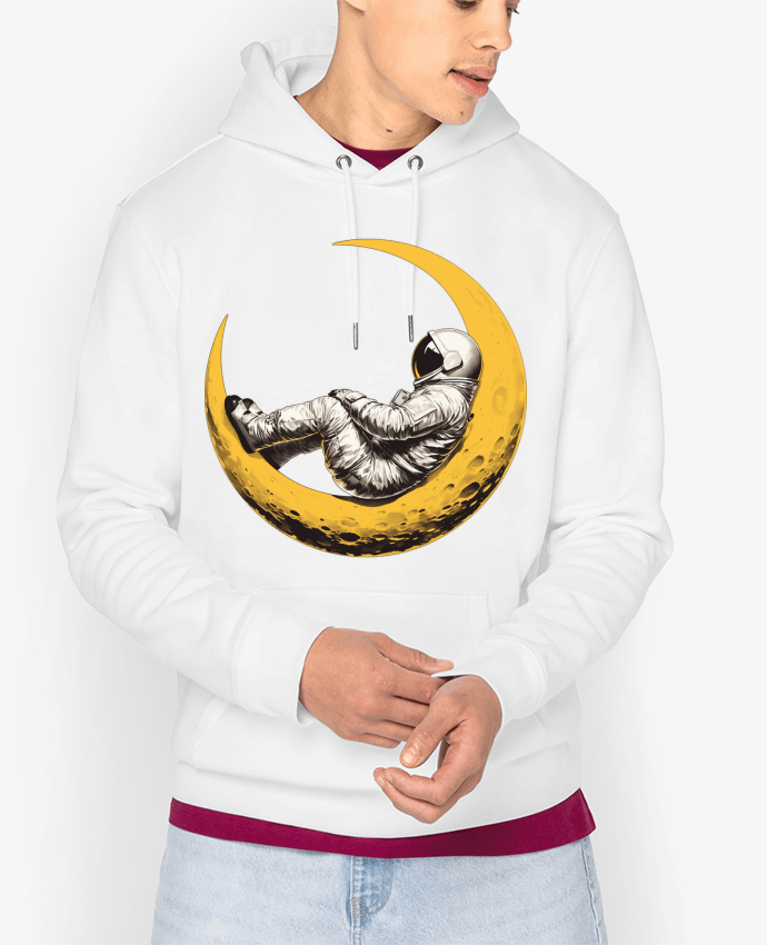 Hoodie Un astronaute sur un croissant de Lune Par KronoArt