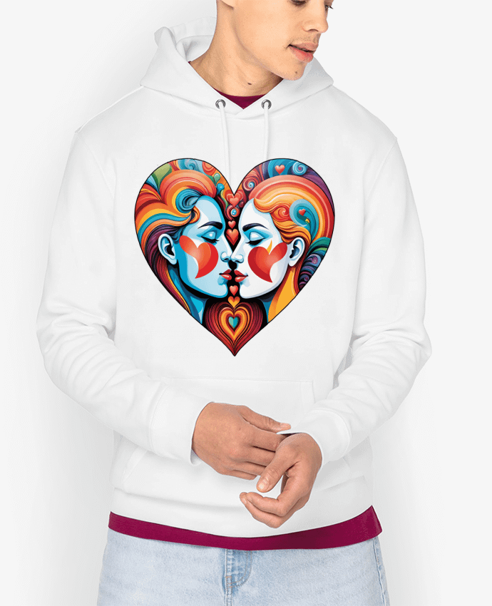 Hoodie MULTICOLOR HEART Par 33designerarte