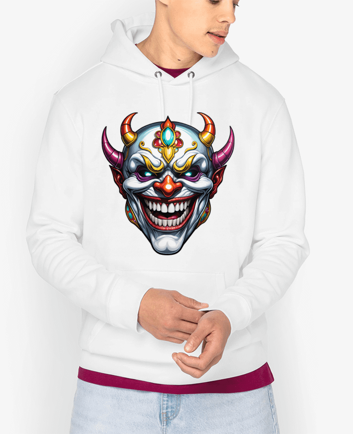 Hoodie MASQUE AVEC SOURIRE Par 33designerarte