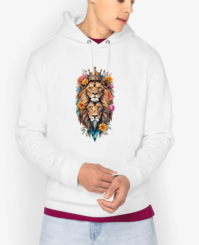 Hoodie Lions flowers Par /wait-design