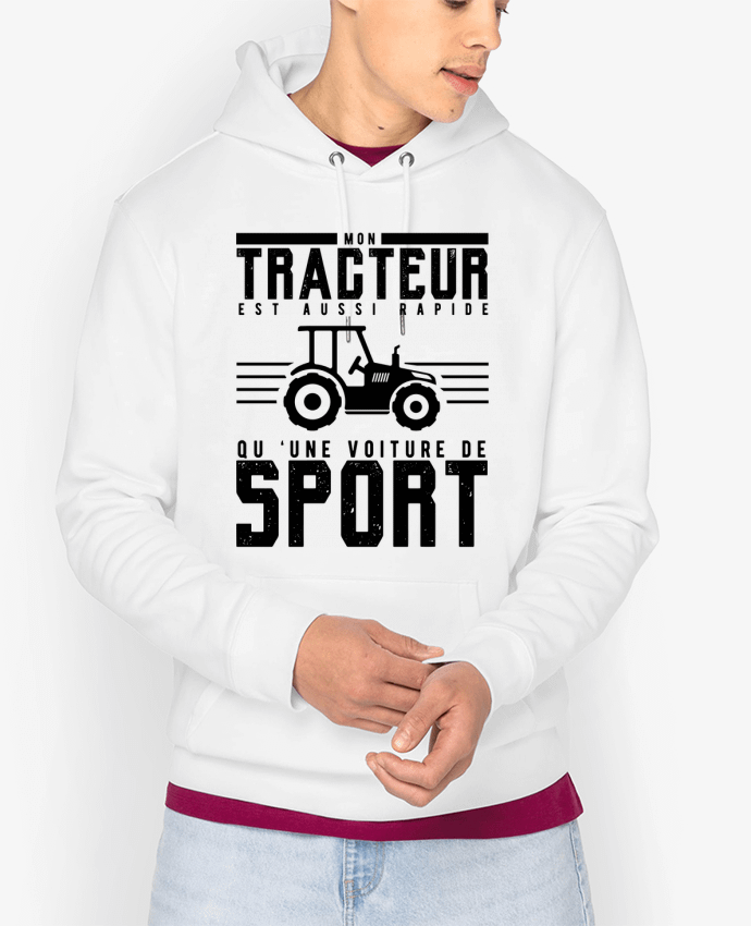 Hoodie Mon tracteur est aussi rapide qu'une voiture de sport Par mkykamab