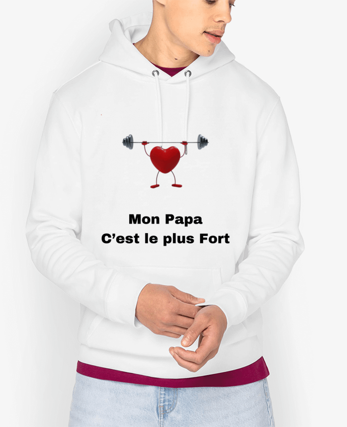 Hoodie Mon papa c'est le plus fort / My dad is the strongest Par                               