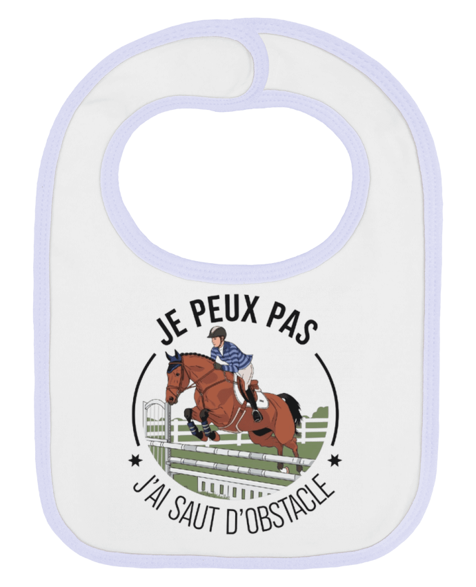Bavoir bébé uni je peux pas j'ai saut d'obstacle par bwilfy