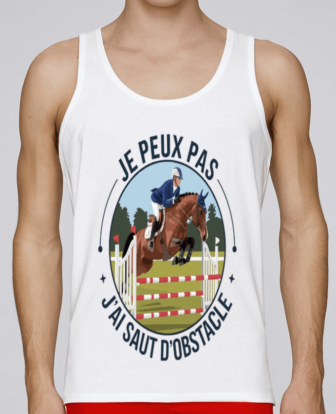 Débardeur homme je peux pas j'ai saut d'obstacle par bwilfy 100% coton bio