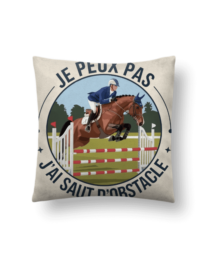 Coussin suédine je peux pas j'ai saut d'obstacle par bwilfy