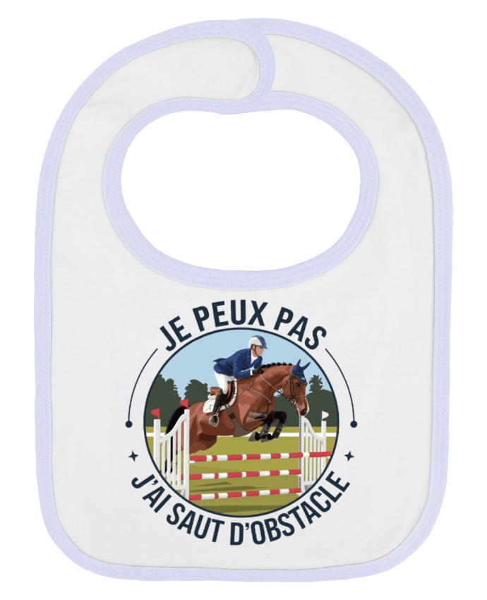Bavoir bébé uni je peux pas j'ai saut d'obstacle par bwilfy