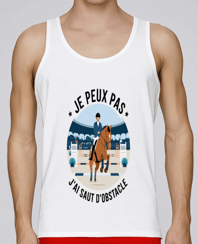 Débardeur homme je peux pas j'ai saut d'obstacle par bwilfy 100% coton bio