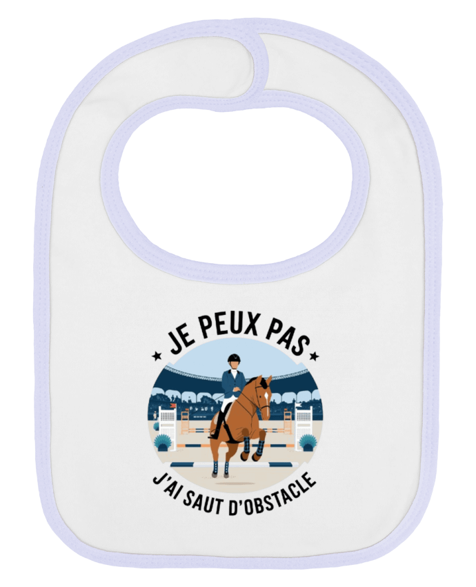 Bavoir bébé uni je peux pas j'ai saut d'obstacle par bwilfy