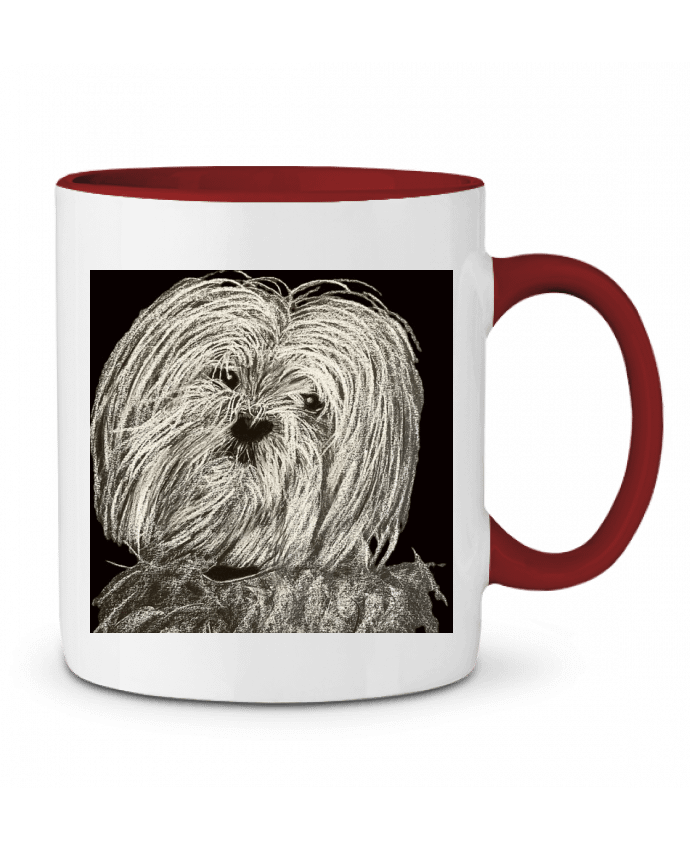 Mug bicolore Bichon Eclat animalier