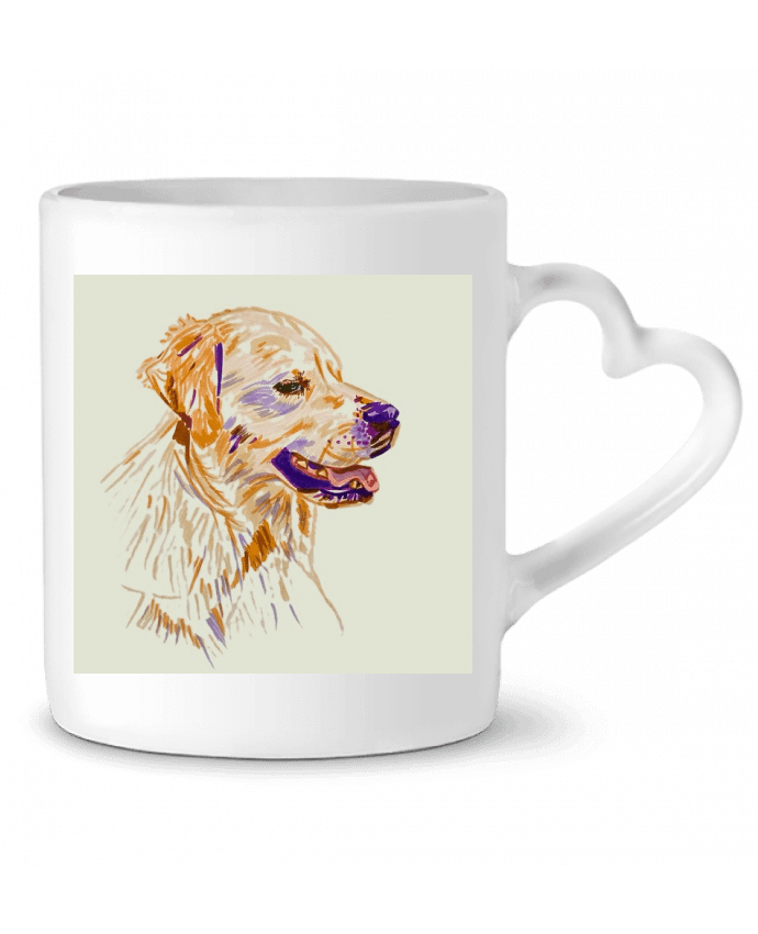 Mug coeur Golden retriever par Eclat animalier