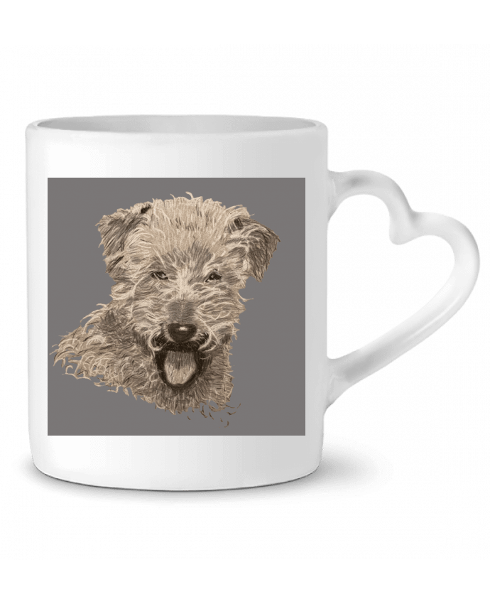 Mug coeur Fox terrier par Eclat animalier
