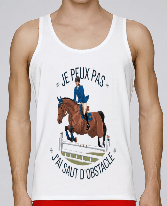 Débardeur homme je peux pas j'ai saut d'obstacle par bwilfy 100% coton bio