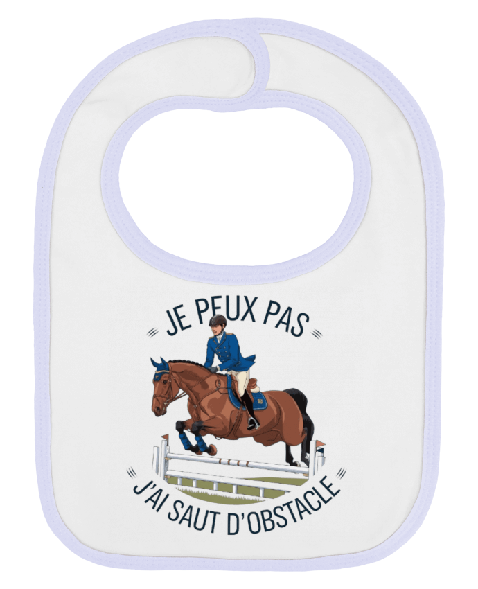 Bavoir bébé uni je peux pas j'ai saut d'obstacle par bwilfy